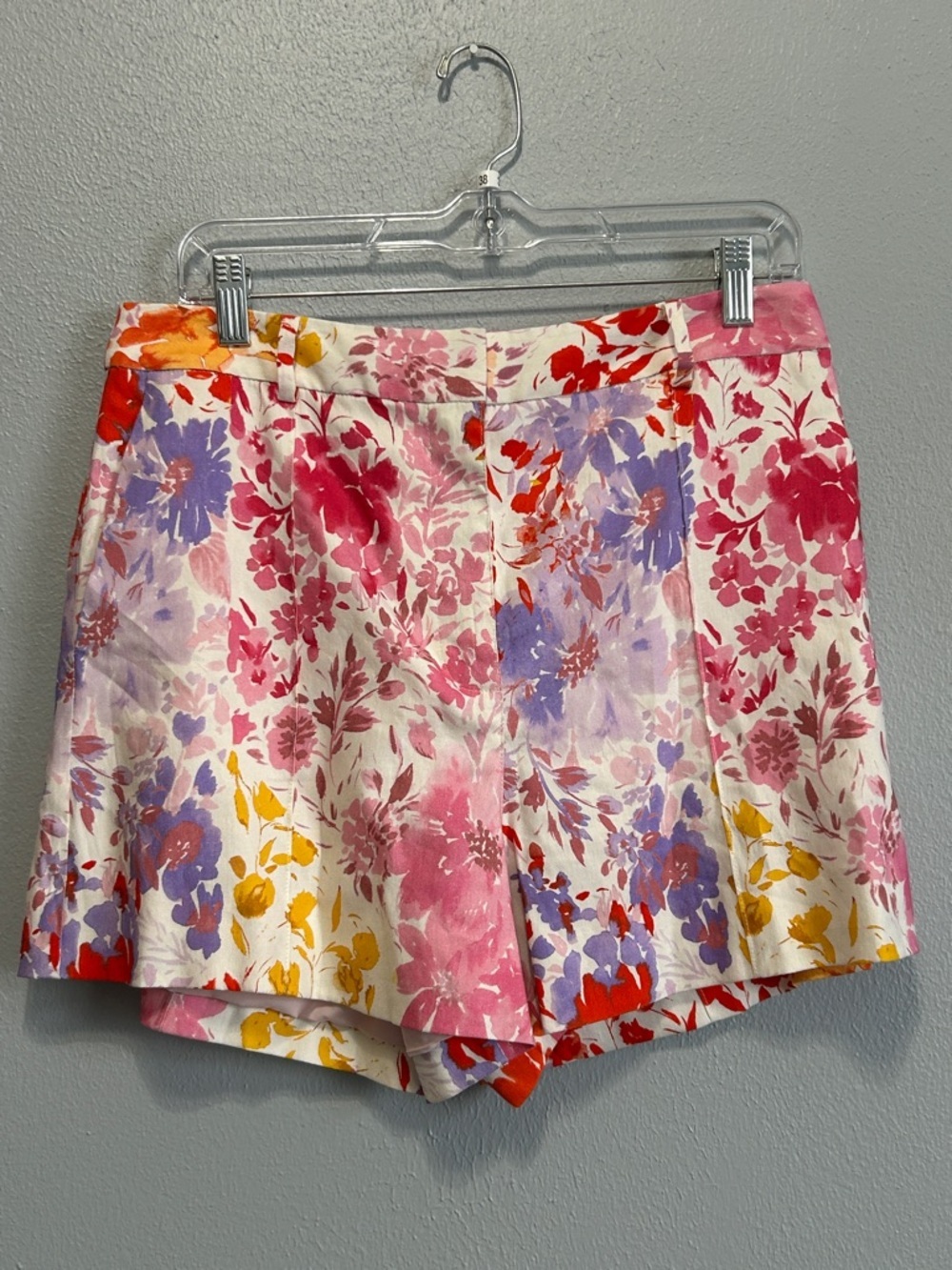 DEREK LAM 10 CROSBY BEAUTIFUL women’s Freja Floral Stretch Linen shorts sz 10